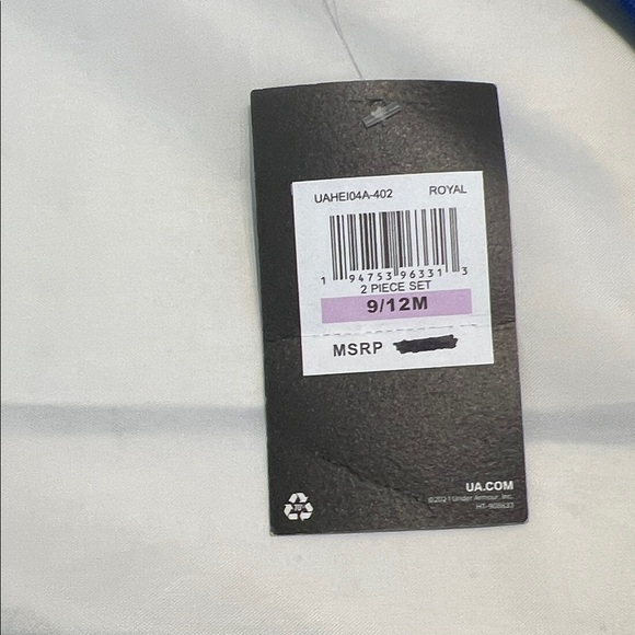 🩷”Bundle 4/$19” Under Armour 9-12M Baby Infant Navy and Coral Baby Bodysuit - Picture 6 of 6